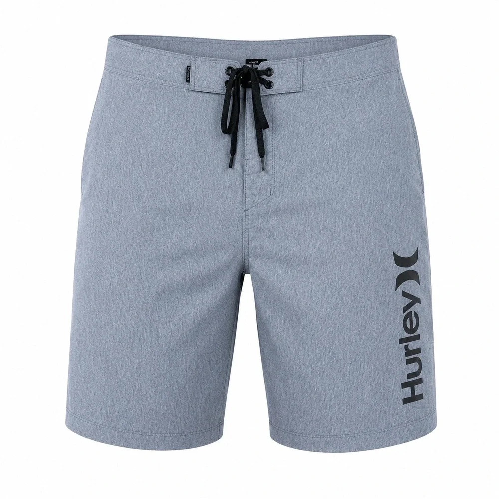 Hurley‎ board shorts Mens Blue Heathered mens 36 Logo Graphic Swim Trunks beach